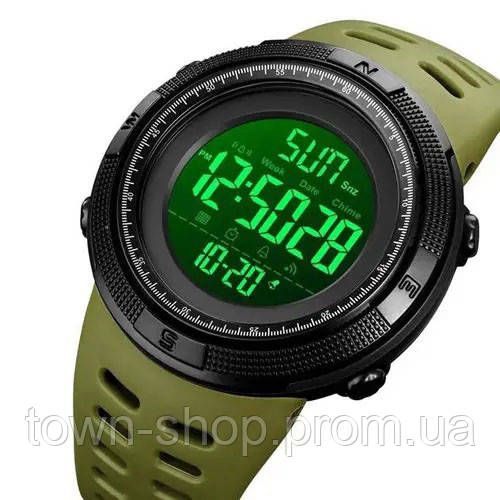 Часы наручные мужские SKMEI 2070AG ARMY GREEN, армейские часы противоударные. Цвет: зеленый | Зображення 3