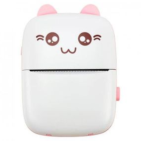 Портативный детский принтер с термопечатью Розовый