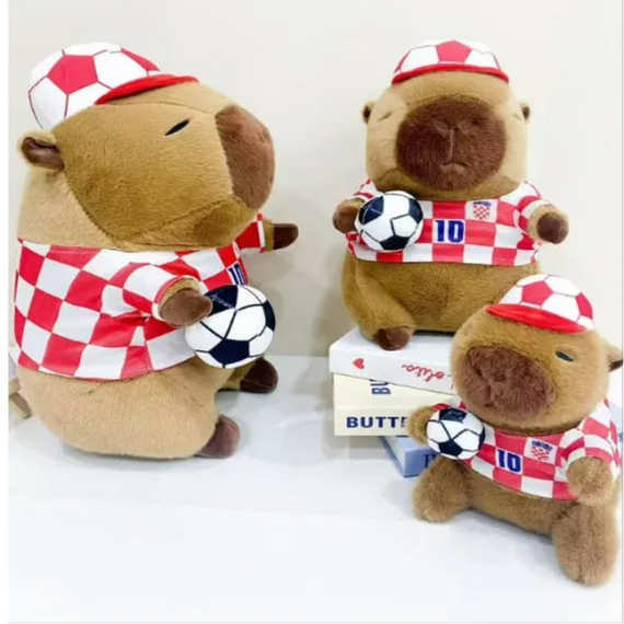 Плюшева іграшка Капібара футболіст 36 см, антистрес іграшка для шанувальників капібари футболіста | Зображення 6