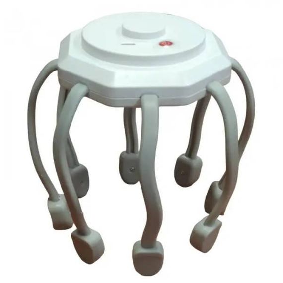 Масажер електричний для голови акумуляторний Мурашка Octopus Білий