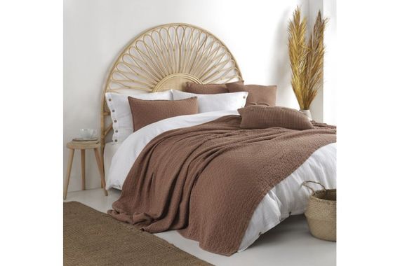 Покрывало с наволочками Limasso 240×260 см. Ambiance Коричневый