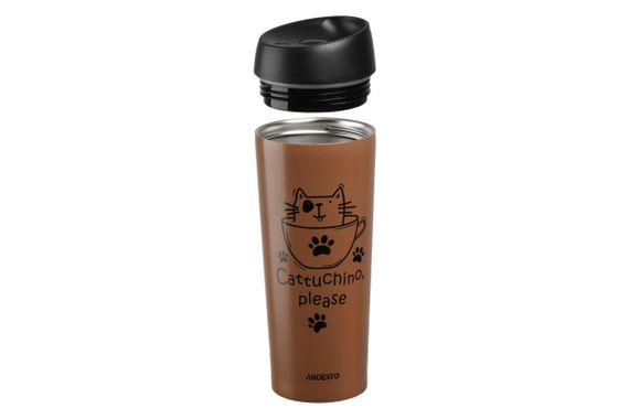 Термокружка Ardesto Сoffee Time AR-2645-DMM 450 мл бежевая | Зображення 2