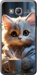 Чохол на Samsung Galaxy Grand Prime G530H Білий кіт "5646t-74-2448"
