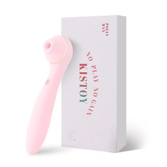 Вакуумний стимулятор з вібратором KISSTOY Polly Max Pink Sex Aura