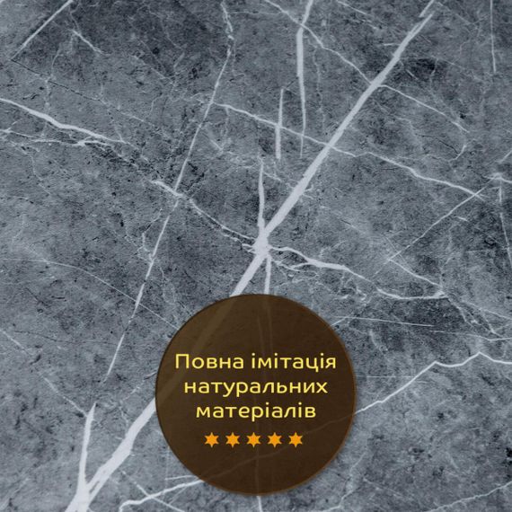 Декоративна ПВХ плита сірий натуральний мармур 600*600*3mm (S) SW-00001627 | Зображення 4