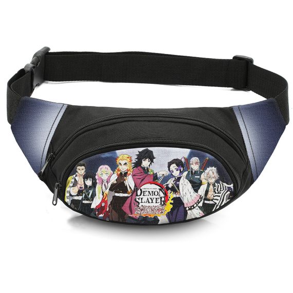 Сумка-бананка дитяча з принтом Аніме Клинок, що розсікає демонів поясна сумка для хлопчика (4469)
