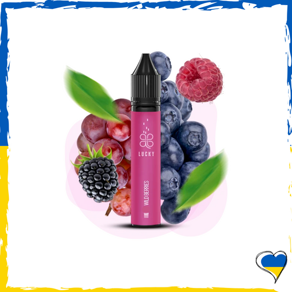 Рідина для самозамісу Liquid Lab Lucky Salt 30 мл (5.0%) Wild Berries Лаккі сольова заправка для вейпу сигарет pod рідина