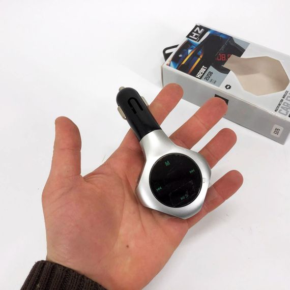 Трансмітер Автомобільний FM модулятор FM H29 BT, Модулятор для мобільних пристроїв в авто. Колір: сірий | Зображення 1