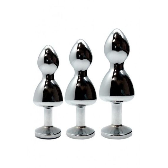 Металлическая анальная пробка Wooomy Lollypop Double Ball Metal Plug Blue M диаметр 3,1, длина 9,4 с | Зображення 3