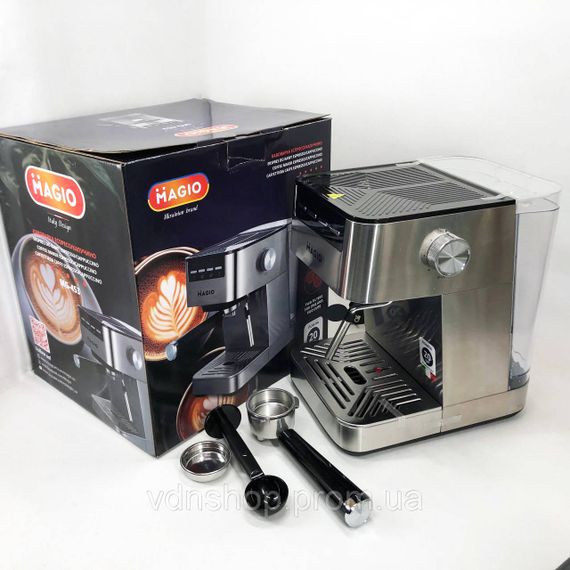 Кофеварка на роботу MAGIO MG-453 960 Вт, Кофеварка для настоящего кофе эспрессо Топ для дома DZ-71 | Зображення 7