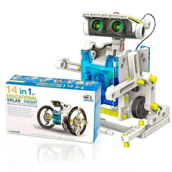 Solar Robot з моторчиком та сонячною панеллю, Конструктор 14в1 для дітей   знижка | Зображення 2