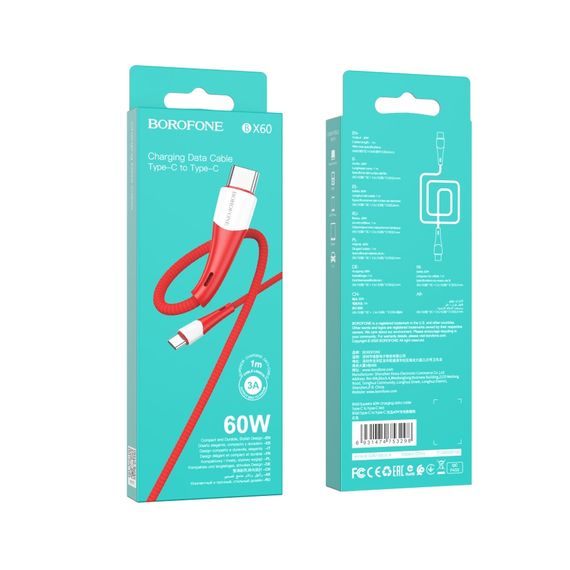 USB Borofone BX60 Superior 60W Type C to Type C | Зображення 2