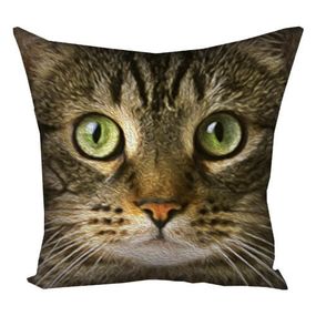 Подушка габардинова з принтом Мордочка кота 40x40 (4P_ANI019)