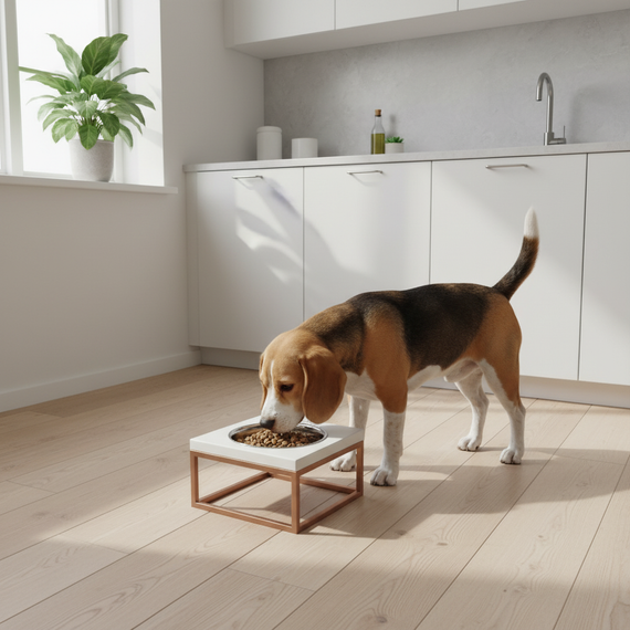 Миска на подставке для кошек и средних собак Hollky Base Solo M (1 × 0,8 л) Solo M-212110-GLNT | Зображення 1