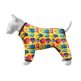 Вітровка для собак WAUDOG Clothes, малюнок "Мохнаті монстри", S35, В 47-51 см, С 35-39 см