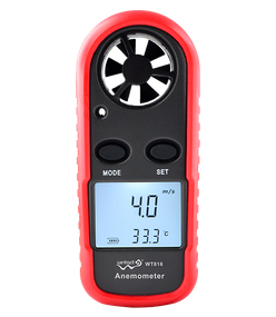 Анемометр цифровий 0,1-30 м/с, -10-45 °C WINTACT WT816