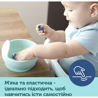 Тарелка детская Canpol babies силиконовая на присоске – розовая (51/400_pin) | Зображення 5