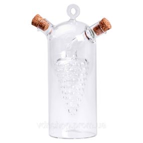 Бутылка для масла и уксуса 2 в 1 двойная 380 мл стекло HP-34-12