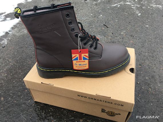Ботинки с мехом Dr.Martens 1460 (Коричневые) Размер 41 42 43 44 45 | Зображення 3