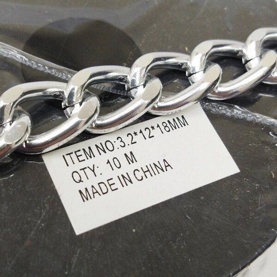 Декоративные цепи, цвет серебро 3,2 мм | Зображення 1