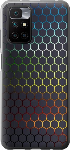 Чехол на Xiaomi Redmi 10 Переливающиеся соты "498u-2488-17620"