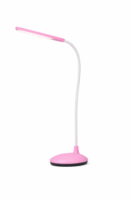 Настольная LED лампа с гибкой ножкой (USB/Battery, 3 режима света) Розовая
