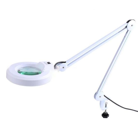 Лампа лупа настольная Led-844 светодиодная на струбцине 25 w