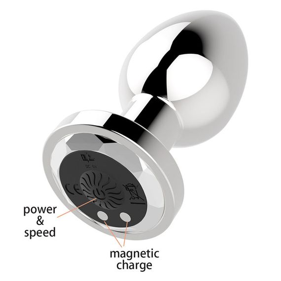 Анальна пробка - Rechargeable Butt Plug Vibrator Silver | Зображення 4