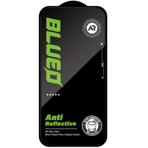 Захисне 2.5D скло Blueo AR HD для Apple iPhone 15 Pro Max (6.7") Чорний | Зображення 2