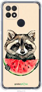 Чохол на Oppo A15 Єнотик з кавуном "4605sp-2119-2448"