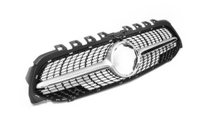 Передняя решетка Diamond Silver (с местом под камеру) для Mercedes A-сlass W177 2018-2024 гг