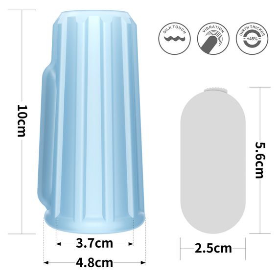 Насадка на член - Vibrating Ridge Knights Ring Blue Sex Aura | Зображення 1