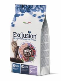 Повнораціонний сухий корм Exclusion Cat Giant Sterilized Chicken з м’ясом курки для стерилізованих котів великих порід 0,3 кг