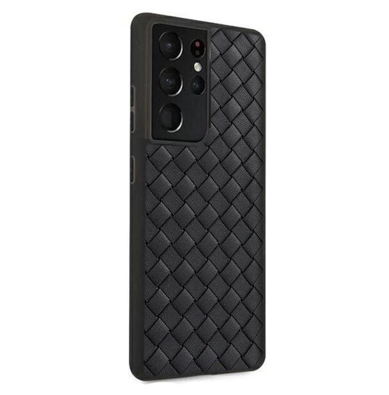 Чохол Primo BV Weaving для смартфона Samsung Galaxy S21 Ultra (SM-S998) - Black&Red | Зображення 1