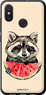 Чохол на Xiaomi Mi8 Єнотик з кавуном "4605b-1499-2448"