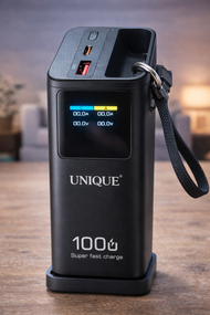 Портативная батарея UNIQUE 60000mah Power Bank быстрая зарядка LED-дисплей