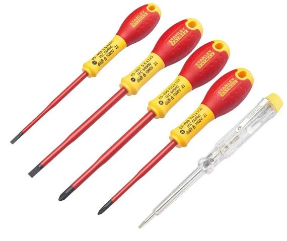 Набір з п’яти ізольованих викруток Stanley FatMax для електриків VDE 1000V (XTHT0-62692) | Зображення 1