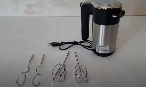 Миксер ручной 5 скоростей 600 Вт Rainberg RB-1012 | Зображення 4
