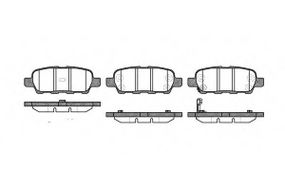 Колодка гальм. диск. INFINITI FX, NISSAN X-TRAIL (T30) задн. (вир-во REMSA) REMSA 087601 на NISSAN X-TRAIL (T31)