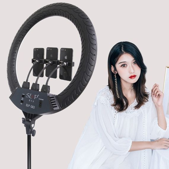 Кольцева LED лампа з кріпленням для телефону та пультом XPRO SLP-G63 (MER-14331_1841) | Зображення 1