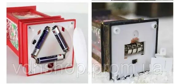 Музичний металевий новорічний ліхтарик-світильник h=28 см | Зображення 2