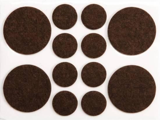 Протектор самоклеючий повстяний VOREL, 20,38мм, набір 12шт. [60/720] VR-74858