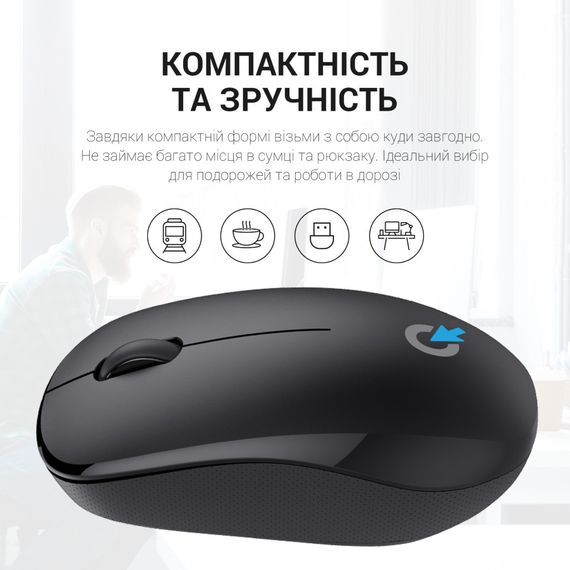 Мишка OfficePro M183 Wireless Black (M183) | Зображення 8