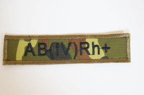 Шеврони  вишивка  мультикам AB ( IV ) Rh + 13*3 см
