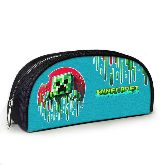 Пенал школьный Minecraft Крипер 23х10х8 см с принтом для мальчика (02846)