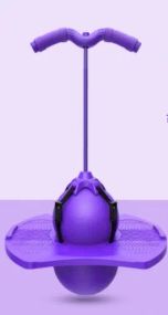 Фіолетовий Дитячий стрибун-джампінг на резинці (висота 54см, гумова трубка розтягується)