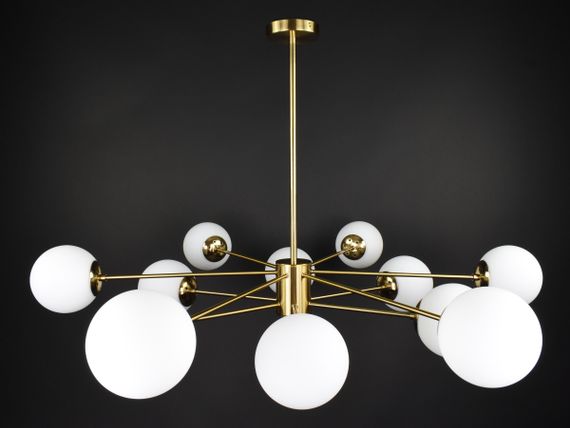 Люстра стельова на 12 лампочок 27790 Латунь 40-70х116х116 см. | Зображення 3