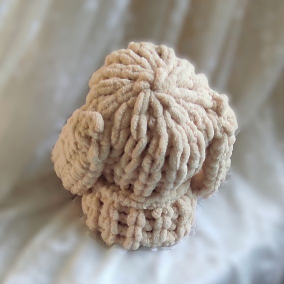 Балаклава з вушками зайчика Alize Puffy (ручна робота) колір 310 плюшева | Зображення 2