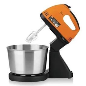 Миксер стационарный с металлической чашей 7 скоростей 250Вт Domotec R6637О Оранжевый