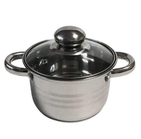 Кастрюля из нержавеющей стали A-Plus WK-2167 3.9 л со стеклянной крышкой с многослойным дном | Зображення 2